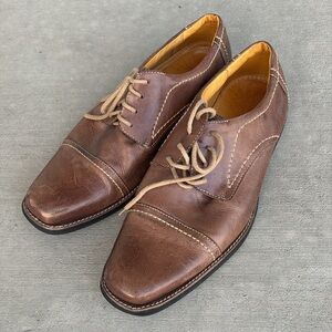Sandro Moscoloni Men's Oxford Brown Leather Shoes Size 11.5D